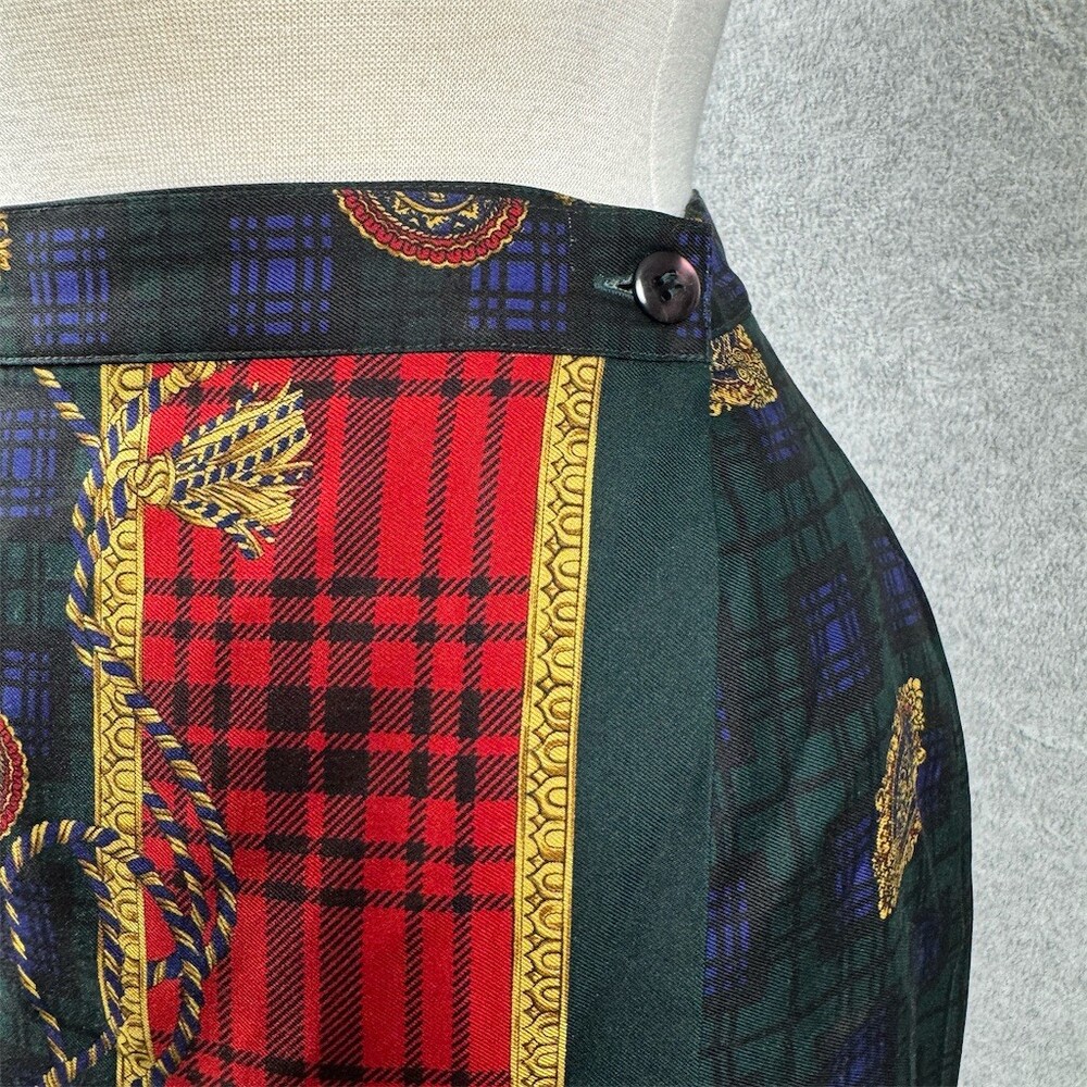 Vintage Talbots Silk Medallion Pencil Skirt Womens Size 6 Petite - Picture 2 of 13